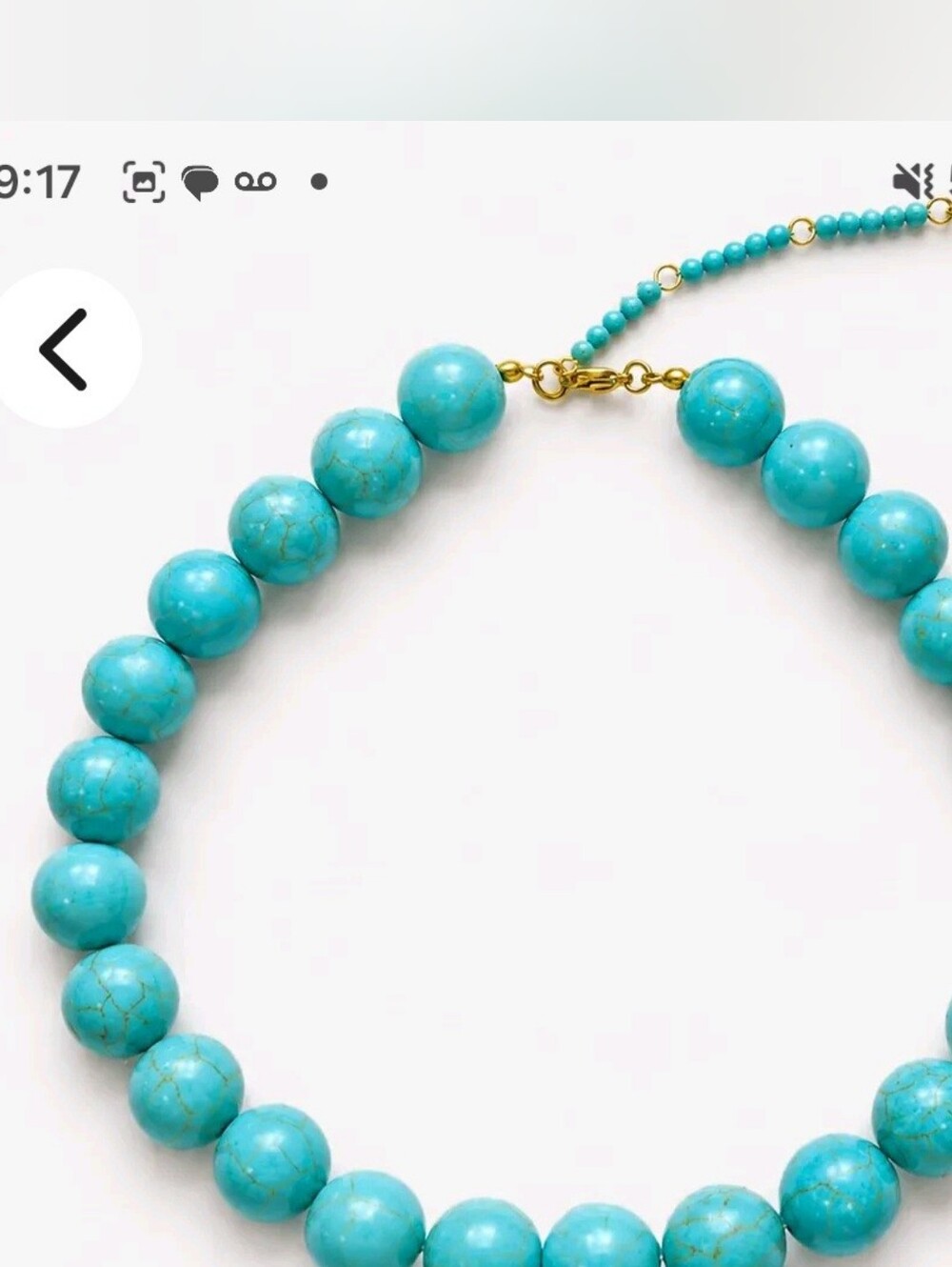 Mayamar Turquoise Round Bead Necklace (Model MM-01734) 16 Inc $120 - Picture 4 of 8